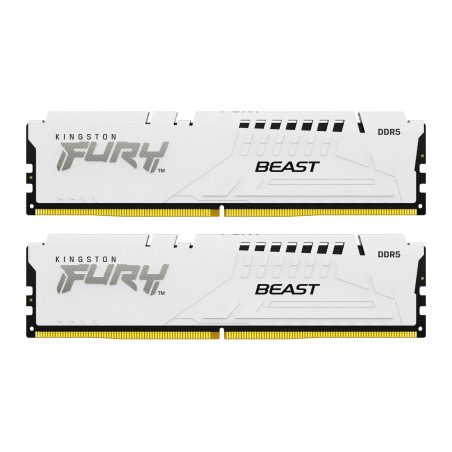 Модуль пам'яті для комп'ютера DDR5 64GB (2x32GB) 5600 MHz FURY Beast White Kingston Fury (ex.HyperX) (KF556C40BWK2-64)