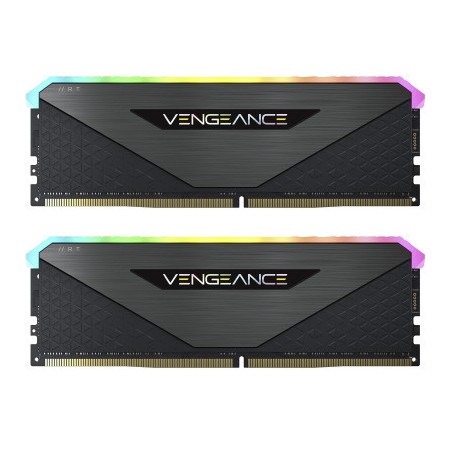 Модуль пам'яті для комп'ютера DDR4 32GB (2x16GB) 3600 MHz Vengeance RGB RT Black Corsair (CMN32GX4M2Z3600C18)