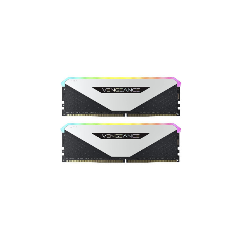 Модуль пам'яті для комп'ютера DDR4 32GB (2x16GB) 3600 MHz Vengeance RGB RT White Corsair (CMN32GX4M2Z3600C18W)