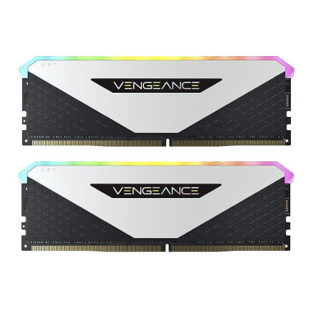 Модуль пам'яті для комп'ютера DDR4 32GB (2x16GB) 3600 MHz Vengeance RGB RT White Corsair (CMN32GX4M2Z3600C18W)