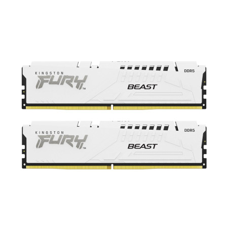 Модуль пам'яті для комп'ютера DDR5 64GB (2x32GB) 6400 MHz Beast White EXPO Kingston Fury (ex.HyperX) (KF564C32BWEK2-64)