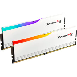 Модуль пам'яті для комп'ютера DDR5 64GB (2x32GB) 6400 MHz Ripjaws M5 RGB Matte White G.Skill (F5-6400J3239G32GX2-RM5RW)