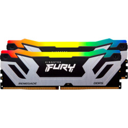 Модуль пам'яті для комп'ютера DDR5 48GB 8400 MHz Renegade RGB Silver XMP Kingston Fury (ex.HyperX) (KF584CU40RSAK2-48)