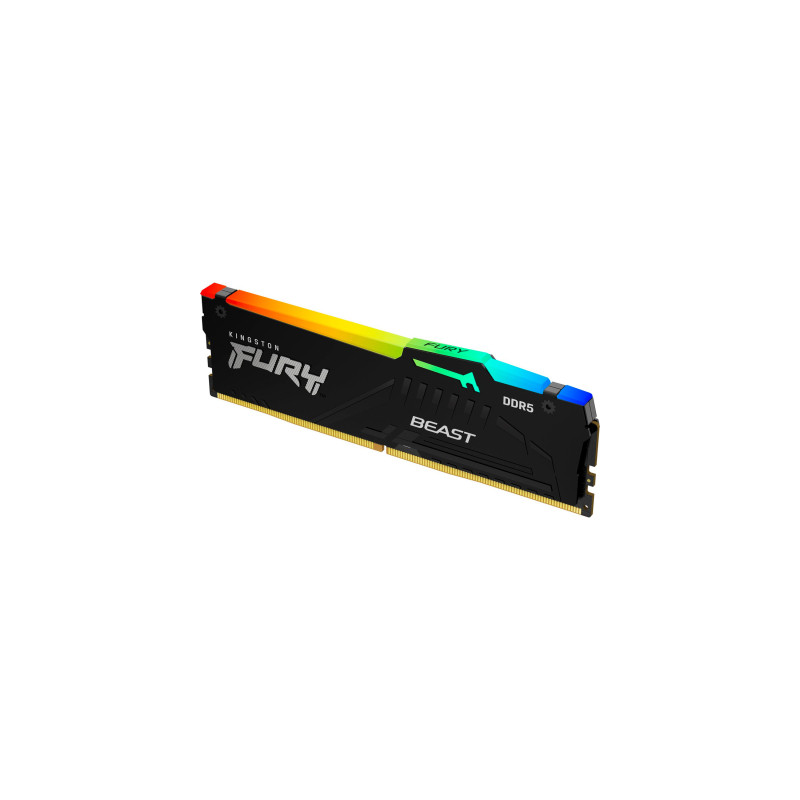 Модуль пам'яті для комп'ютера DDR5 32GB 5200 MHz Beast RGB EXPO Black Kingston Fury (ex.HyperX) (KF552C40BB2A-32)