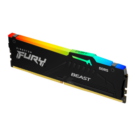Модуль пам'яті для комп'ютера DDR5 32GB 5200 MHz Beast RGB EXPO Black Kingston Fury (ex.HyperX) (KF552C40BB2A-32)