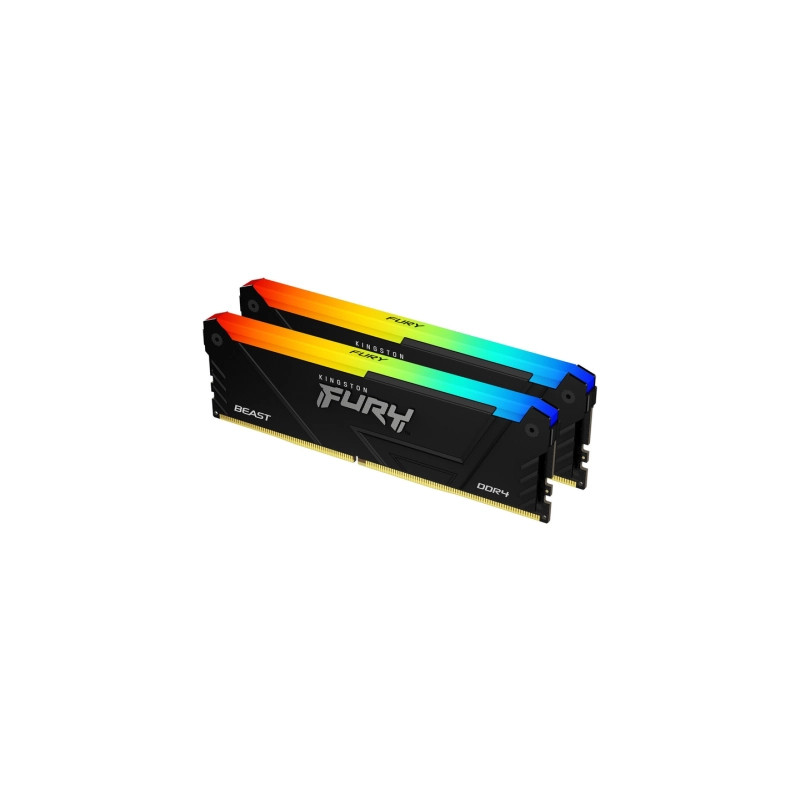 Модуль пам'яті для комп'ютера DDR4 16GB (2x8GB) 3200 MHz Beast Black Kingston Fury (ex.HyperX) (KF432C16BB2AK2/16WP)