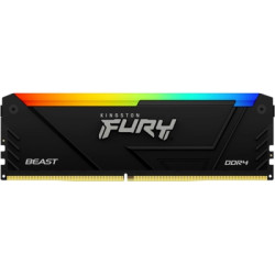 Модуль пам'яті для комп'ютера DDR4 16GB (2x8GB) 3200 MHz Beast Black Kingston Fury (ex.HyperX) (KF432C16BB2AK2/16WP)