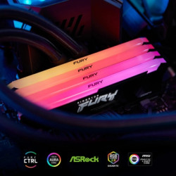 Модуль пам'яті для комп'ютера DDR4 32GB (2x16GB) 3200 MHz Beast RGB Black Kingston Fury (ex.HyperX) (KF432C16BB12AK2/32WP)