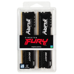 Модуль пам'яті для комп'ютера DDR4 32GB (2x16GB) 3200 MHz Beast Black Kingston Fury (ex.HyperX) (KF432C16BB1K2/32WP)
