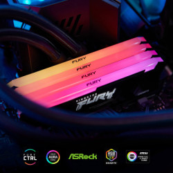 Модуль пам'яті для комп'ютера DDR4 16GB 3200 MHz Beast RGB Kingston Fury (ex.HyperX) (KF432C16BB12A/16WP)