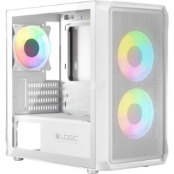 Корпус для ПК Logic concept PORTOS MESH+GLASS ARGB fans 3x120mm WHITE (AM-PORTOS-20-0000000-0002)
