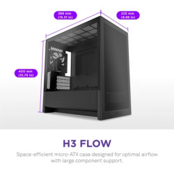 Корпус для ПК NZXT H3 Flow All Black (CC-H31FB-01)