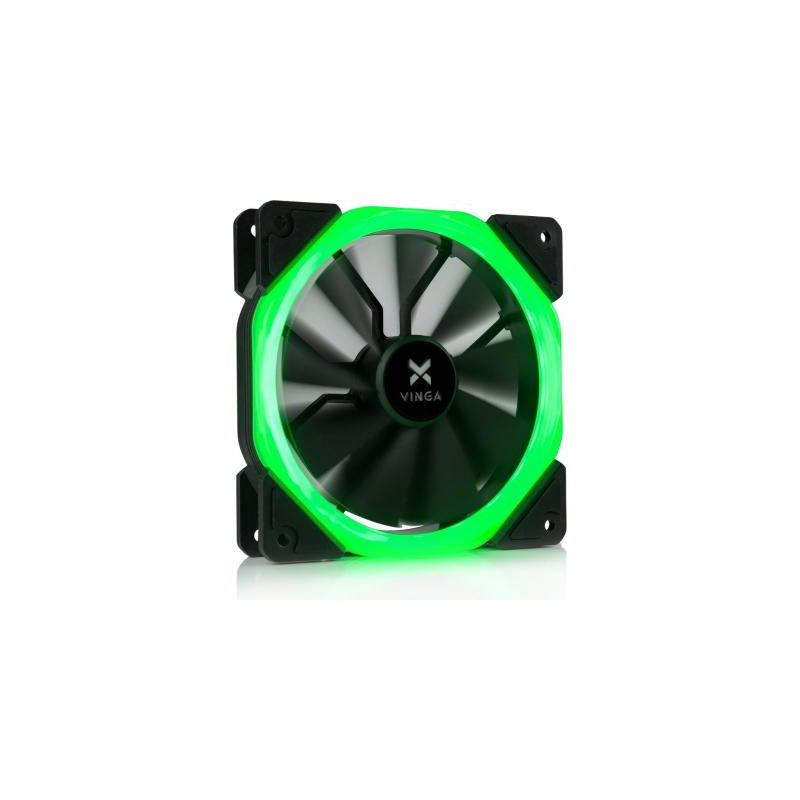 Кулер до корпусу Vinga LED fan-01 green