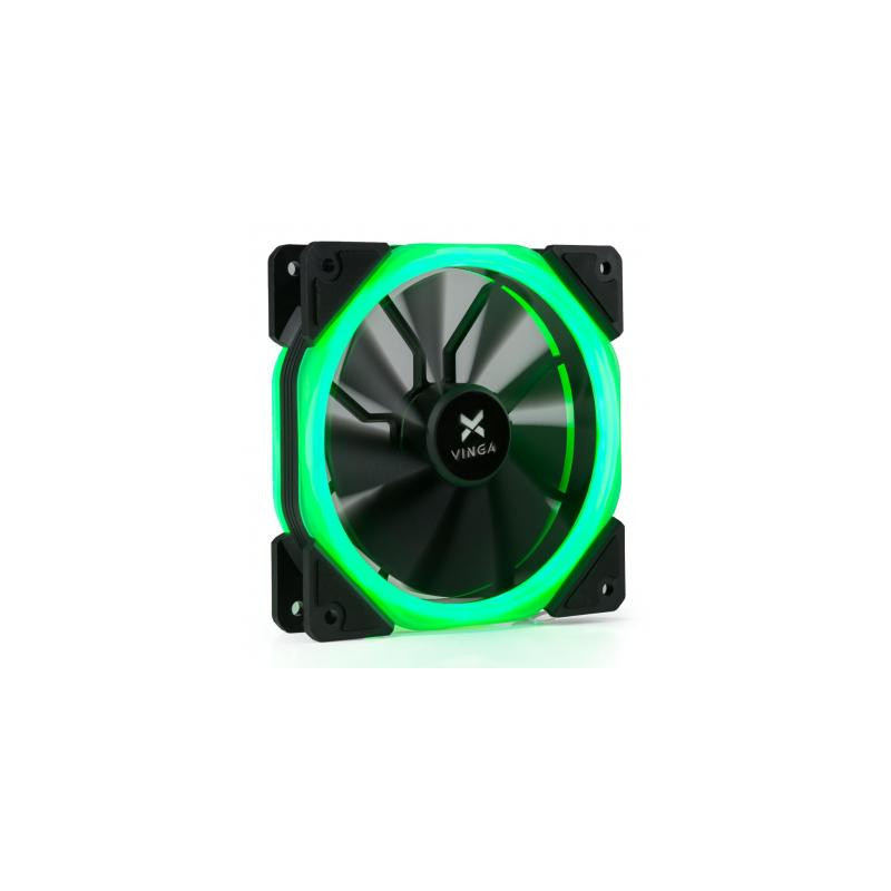 Кулер до корпусу Vinga LED fan-02 green