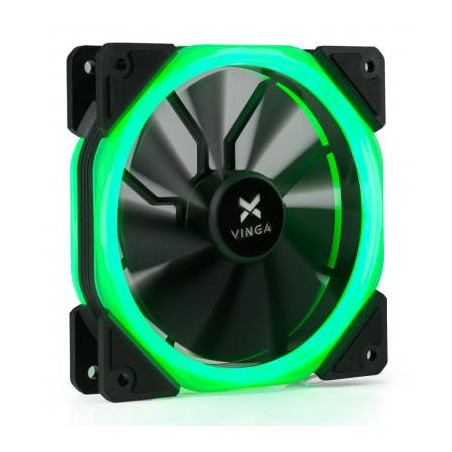 Кулер до корпусу Vinga LED fan-02 green