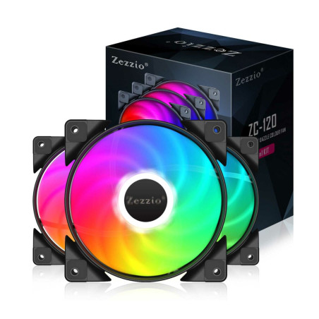 Кулер до корпусу Zezzio ZC-120 Colorful 3in1