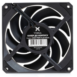 Кулер до корпусу Vinga 12027 PWM 4-pin black ОЕМ