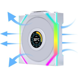 Кулер до корпусу Lian Li Uni Fan SL WIRELESS LCD Reverse, 120-1 (G99.12RSLLCD1W1W.00)