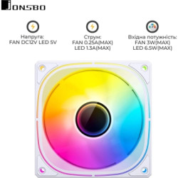 Кулер до корпусу JONSBO FR-505W ARGB White