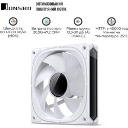 Кулер до корпусу JONSBO FR-505W ARGB White