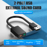 Звукова плата Vention Audio USB 2х3,5 мм jack 0.15m (CDYB0)