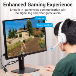 Звукова плата Vention Audio USB 2х3,5 мм jack 0.15m (CDYB0)