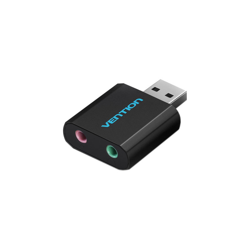 Звукова плата Vention Audio USB 2х3,5mm jack Metal (VAB-S17-B)