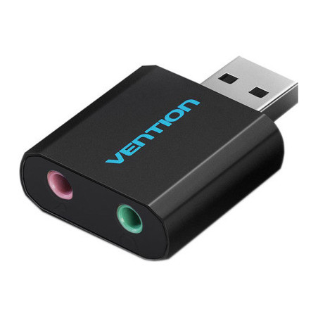 Звукова плата Vention Audio USB 2х3,5mm jack Metal (VAB-S17-B)
