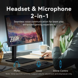 Звукова плата Vention USB AM to 3.5mm F 0.25m (4pin) 96kHz/24bit DSP noise reduction (CVEBC)