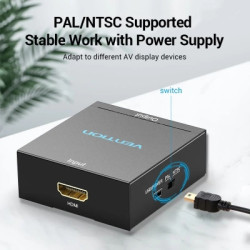 Конвертор HDMI to RCA Metal Type black Vention (AEEB0)