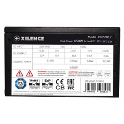 Блок живлення Xilence 650W (XP650R6.2_Bulk)