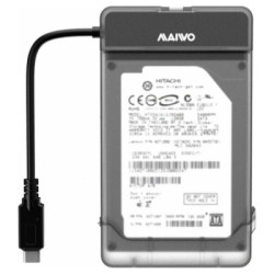 Кишеня зовнішня Maiwo USB3.1 GEN1 TypeC to HDD 2,5" SATA/SSD black (K104G2 black)