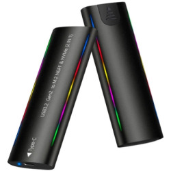 Кишеня зовнішня Dynamode M.2 SSD NVMe/SATA combo USB3.2 GEN2 Type-C aluminium black (DM-CAD-SSD10)