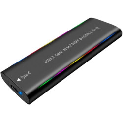 Кишеня зовнішня Dynamode M.2 SSD NVMe/SATA combo USB3.2 GEN2 Type-C aluminium black (DM-CAD-SSD10)