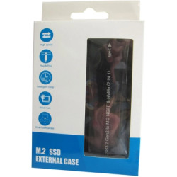Кишеня зовнішня Dynamode M.2 SSD NVMe/SATA combo USB3.2 GEN2 Type-C aluminium black (DM-CAD-SSD10)