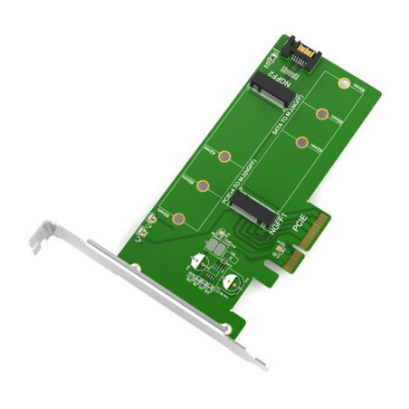 Контролер Maiwo Multi-Size PCIex4 & SATA to M.2 (M-Key or B-key) KT015 SSD (45774)