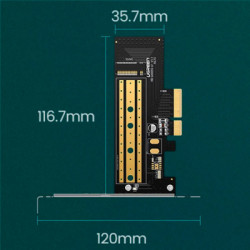 Контролер Ugreen PCI-E 3.0 for SSD M.2 (NVMe) x4 CM302 (70503)