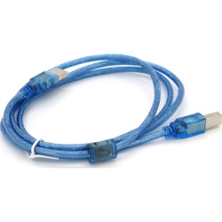 Кабель для принтера USB 2.0 AM/BM 1.5m 2x ferrite transparent Voltronic (YT-AM/BM-1.5T)