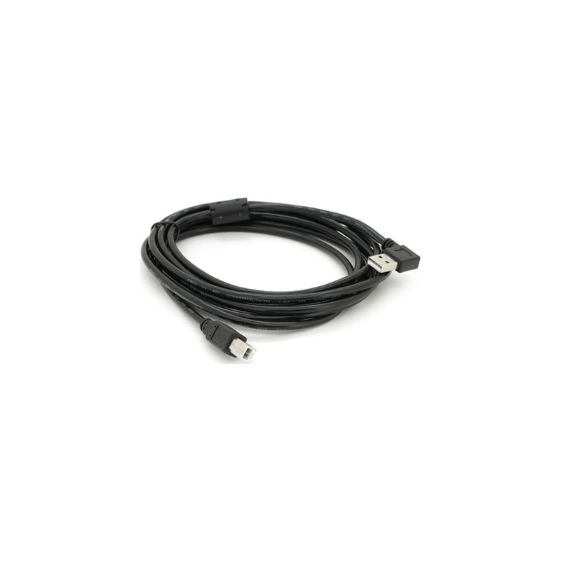 Кабель для принтера USB 2.0 AM/BM 3.0m 90° corner black Ritar (YT-AM/BM90°-3.0B)
