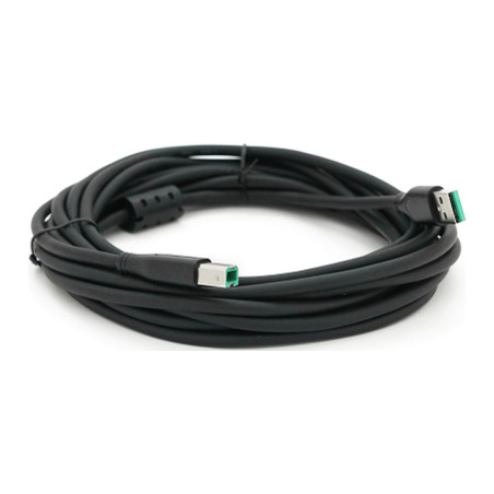 Кабель для принтера USB 2.0 AM/BM 5.0m ferrite black VEGGIEG (V-U207)