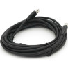 Кабель для принтера USB 2.0 AM/BM 5.0m ferrite black VEGGIEG (V-U207)