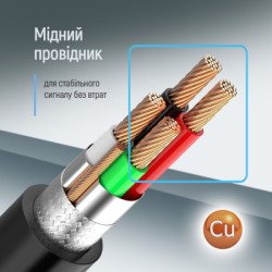 Кабель для принтера USB 2.0 AM/BM 2.0m black ColorWay (CW-CBUB072-BK)