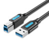 Кабель для принтера USB 3.0 AM/BM 1.5m black Vention (COOBG)