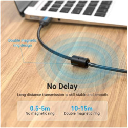 Кабель для принтера USB 2.0 AM/BM 5.0m black Vention (COQBJ)