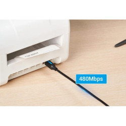 Кабель для принтера USB-C 2.0 to BM 1.5m 2A black Vention (CQUBG)