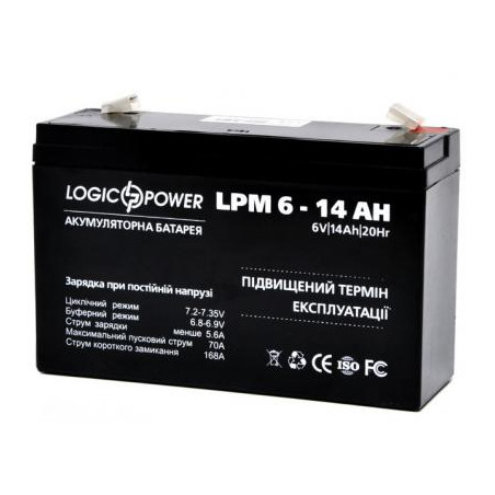 Батарея до ДБЖ LogicPower LPM 6В 14 Ач (4160)