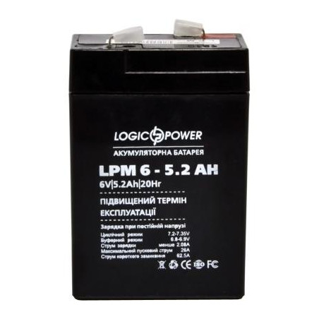Батарея до ДБЖ LogicPower LPM 6В 5.2 Ач (4158)