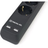 Мережевий фільтр живлення REAL-EL REAL-EL RS-6 PROTECT USB, 5m, black (EL122300018)