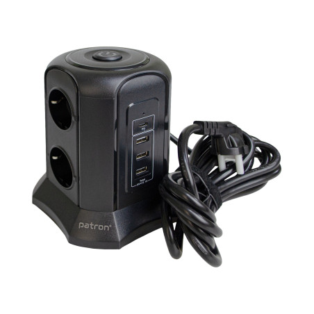 Мережевий фільтр живлення Patron SP-1663-USBT (EXT-PN-SP-1663-USBT)