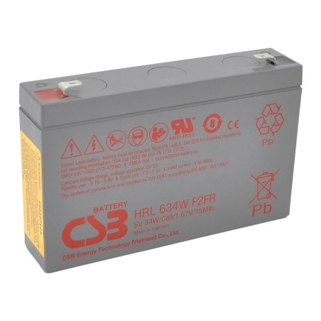 Батарея до ДБЖ CSB HRL634WF2FR 6V 9Ah (HRL634WF2FR)